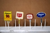 Genesee Light, Genesee Beer, King Beer, Narragansett 96 Extra Light Beer Tap Handle Markers