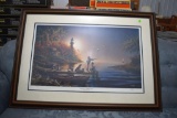 Terri Redlin Signed Print, From Sea To Shining Sea, 2708 Of 29,500, Framed And Matted, 28''x 38''