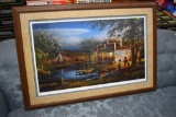 Terri Redlin Signed Print, Summer Time, 730 Of 24,900, Framed And Matted, 26''x 41''