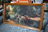 Paul Detlefsen The Big Moment Print, Young Boy Driving Team Of Horse Through River, 52