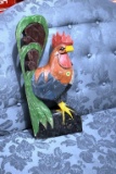 Decorative Wooden large Rooster, 22'' Tall