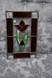 Hanging Stain Glass Sun Catcher, 10''x16''