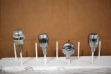 (4) Schmidt's Beer Barrell & Paddle Tap Handle Markers