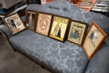 (6) Sheet Music Cutouts In Assorted Frames