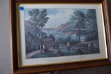(3) Currier Knives, Prints, Hudson From West Point, The Steam, All Reprints