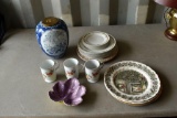 Johnson Brothers English China, Plates, 1979 Historical Plate, Small Orient Vase