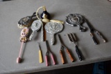 Vintage Perfume Bottle, Curling Irons, Dresser Mirrors