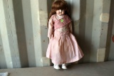 Global Model Carlta Size 11-12 Porcelain Face Fine Bisque Doll, 24'' Tall