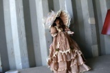 Franklin Heirloom Fine Bisque 24'' Victorian Hand Painted Doll With Box