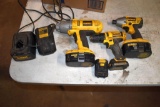 DeWalt cordless 18V and 12V tool set, 1/2