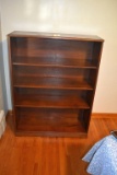 Walnut bookcase with adjustable shelves, 48