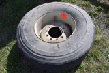 445/65R22.5 Tire on 10 Bolt Implement Rim