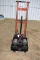 Wesco Hydraulic lift with shop built flywheel engine starter, 750 Lb cap.
