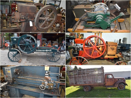 GAS HIT & MISS ENGINES, JOHN DEERE TRACTOR, TOOLS
