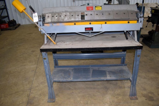MHC Industrial Supply 48" Metal Pan and Box Brake on table, Model 4816