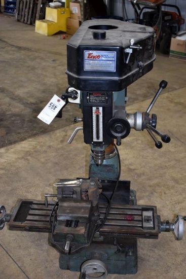 Enco Milling and Drilling Machine, Model 105-1110, SN 532755 with Lift Cabinet Stand