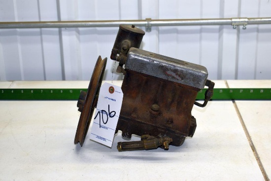 Lipman Model WIN All Metal 4 Cylinder Air Pump, With Sight Glass and Oiler, Free, 9.5"x9.5"