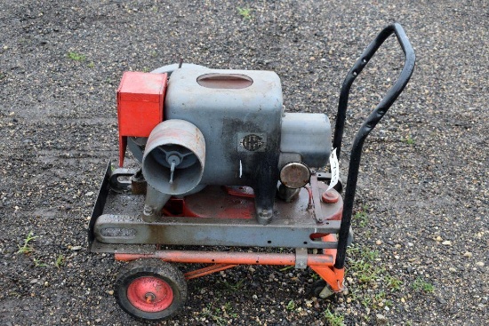 Intenational 1 1/2 -2 1/2 hp Hit and Miss Engine on Cart, SN AA44188