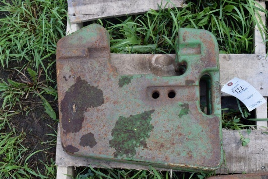 (2) John Deere Suitcase Weights