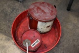 Eagle Manufacturing Strainer Bucket with Lid, Oil Drain Pan