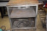 Rolling Metal Shop Cabinet with Mounted Vise