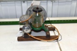Maytag Model 1 Cylinder Fruit Jar Engine Mounted on Wood Base, 1/2 Scale Model, Flywheel Is