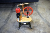 Restored ot Air Motor SN 1001 Manufactured by Al VanGundy, Mounted on Wood Base and Metal