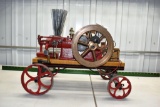 Aeromotor Company Double Flywheel Electric Scale Model Engine, On Steel Wheel Truck with