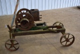 John Deere, 1 1/2 HP, Parts, on Galloway engine cart, SN 298343
