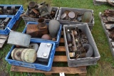 Pallet Of Assorted Gas Tanks, Gas Engine Parts And More