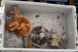 Assorted Gas Engine Heads and Carb