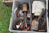 Assorted Gas Engine Parts Including: Pistons, Connecting Rods, Valves
