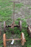 Pairs Steel Wheels on Axle, 1 Gas Engine Truck Front Axle with Wheels