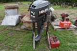 Yamaha 30 HP boat motor with rolling stand, motor free, With Gas Tank