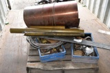 Pallet of Assorted Copper: Rolls, Piping, Tubing; Brass Fittings, Tubings, Brass Plate