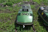 John Deere 340 Cyclone Snowmobile, 3944 Miles Showing, With Cover, Engine Free