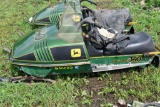John Deere 340 Cyclone Snowmobile, 2350 Miles Showing, With Cover, Engine Free