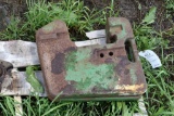 (2) John Deere Suitcase Weights