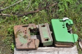 (5) John Deere Suitcase Weights, John Deere Suitcase Weight Bracket