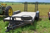 Tomahawk 2008 16' + 2' Dove Tail Bumper Pull Tailer, 12,000 Lb GVW, Fold Down Ramps, Spare Tire