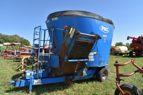 Patz V615 TMR Mixer, Single Screw, LH 50" Incline