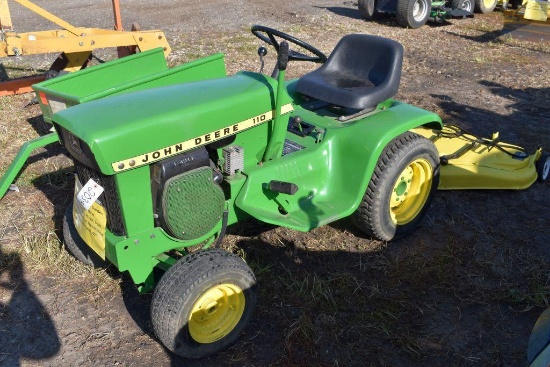 1973 John Deere 110 Garden Tractor, Restored