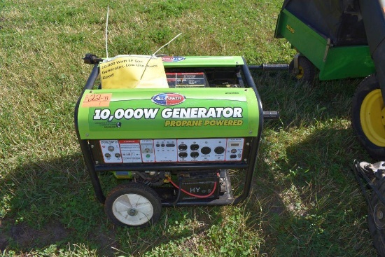 10,000 Watt LP Gas Generator, Low Use, Runs Good