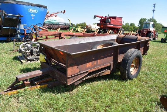 Patz Manure Spreader, Steel Floor, Single Axle, 5