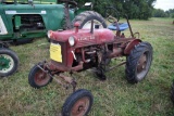 Farmall Cub W/F, Gas, Runs, With Mounted Sickle Mr