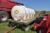 1000 Gallon Poly Tank On 8 Ton Running Gear, B&S