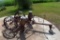 Steel wheeled 2 row antique pull type corn planter
