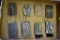 Eight belt buckles: 2 Colt revolvers, Winchester, Oregon Guns, Buck Knives, Pony Express, Knotts