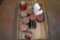 9 Farmall fuel caps and a fuel gage