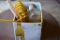 Box of pins, International filters, wood burning pen, electrical components, rope, hose